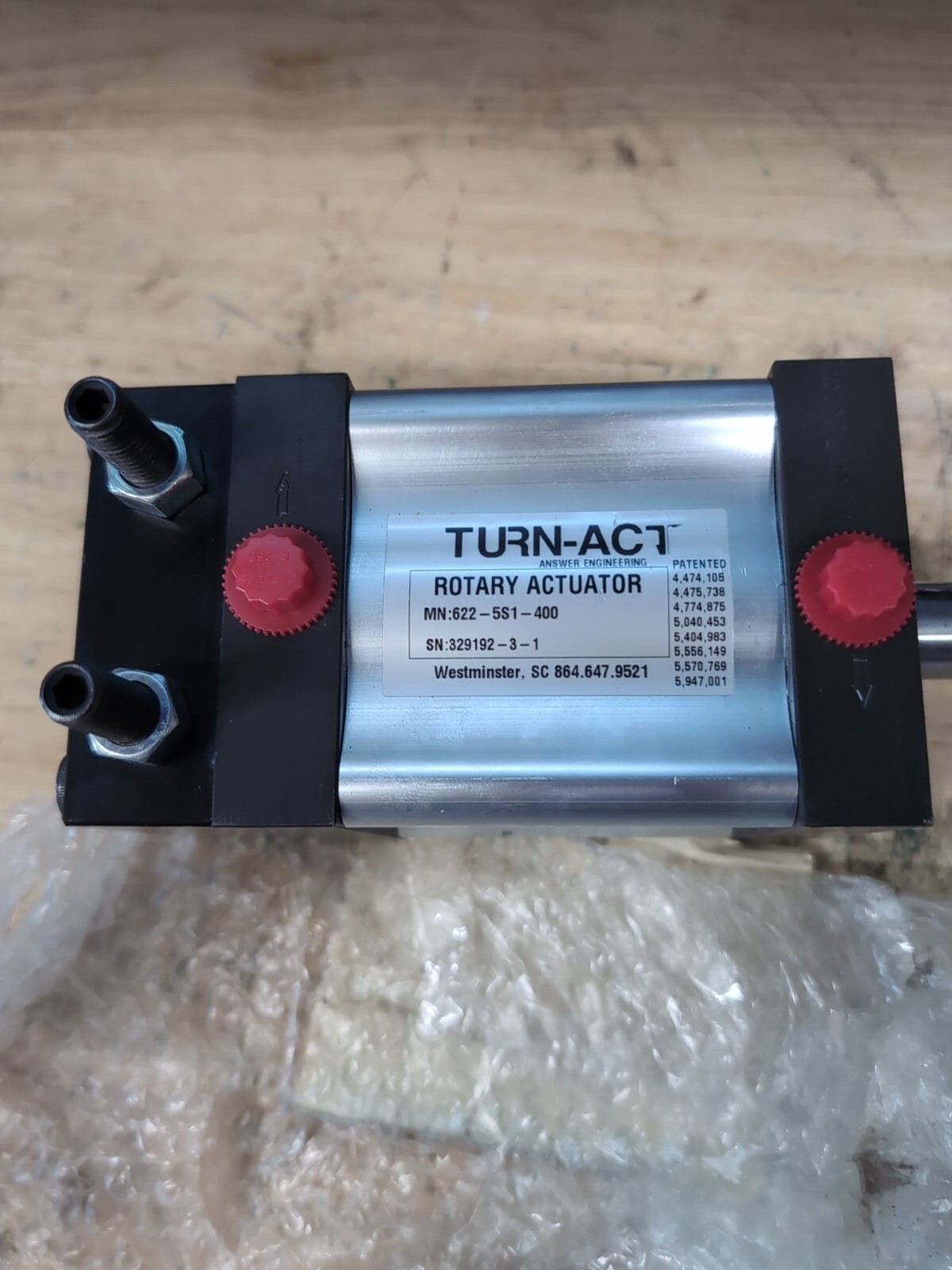 NEW TURN-ACT ROTARY ACTUATOR 622-5S1-400