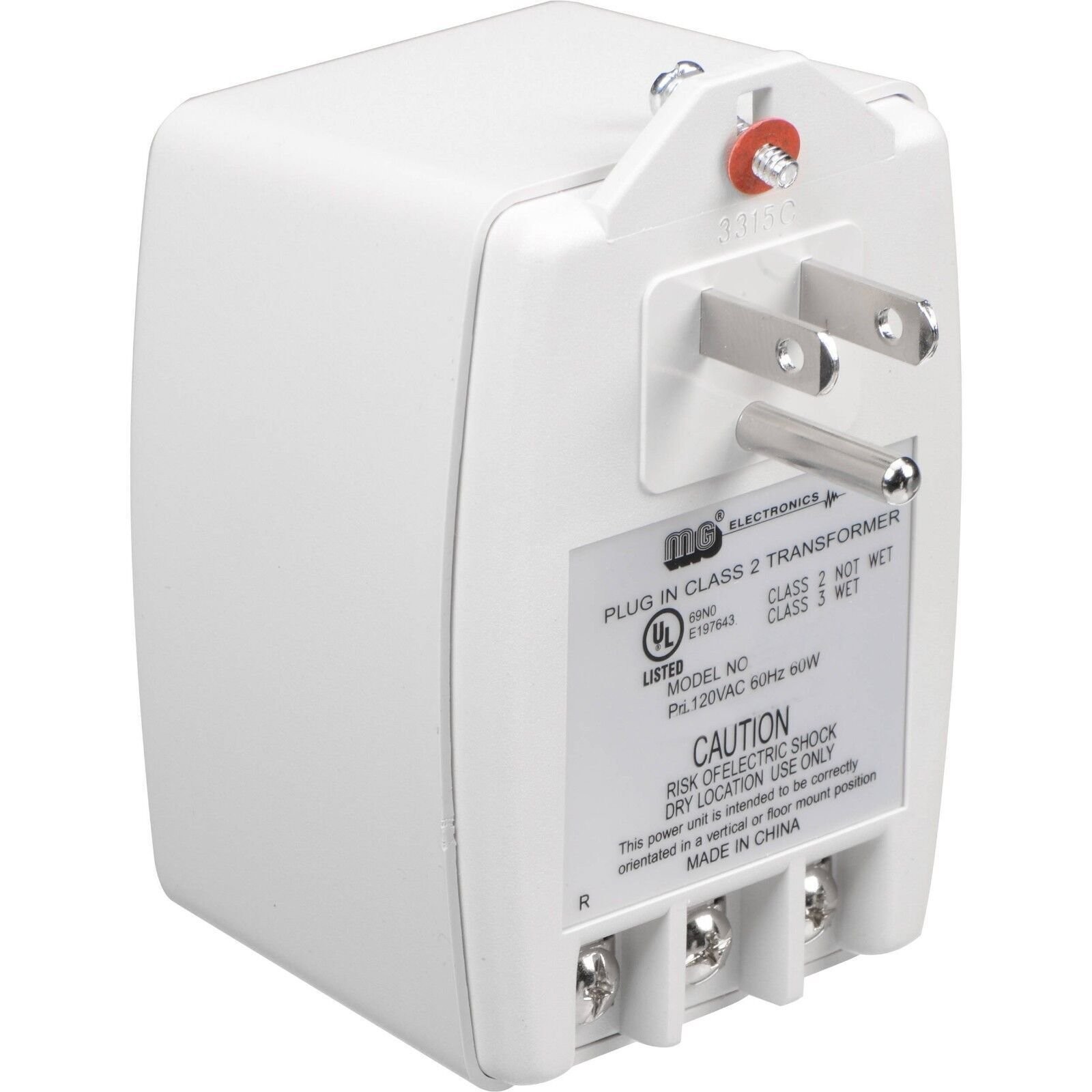 Wall Transformer 18VAC, 50VA Class II Power Supply – Box of 24,