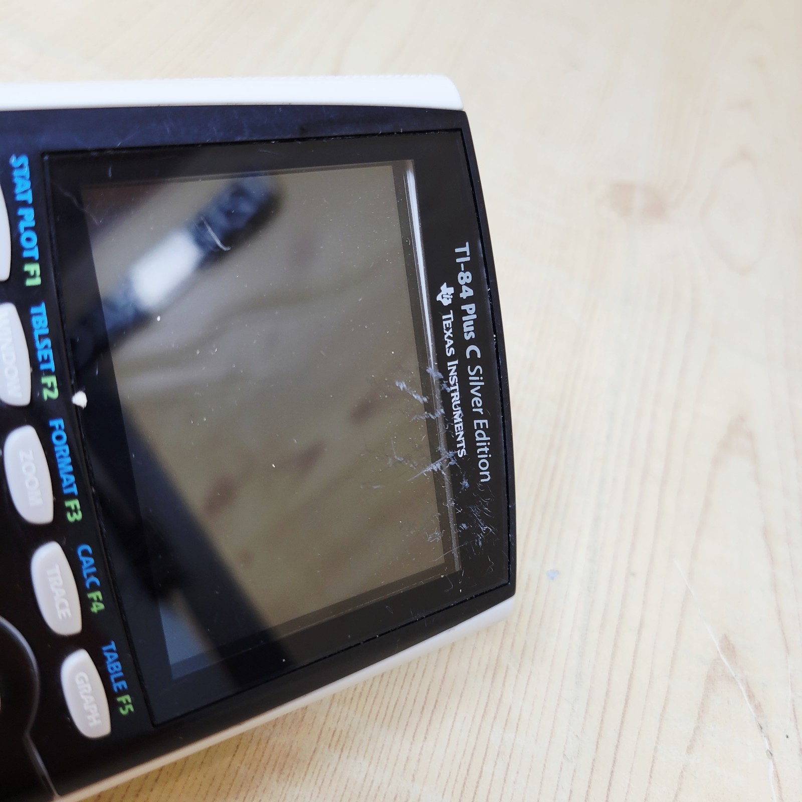 TI-84 Plus C Silver Edition Graphing Calculator (Black) SCRATCHES ON SCREEN