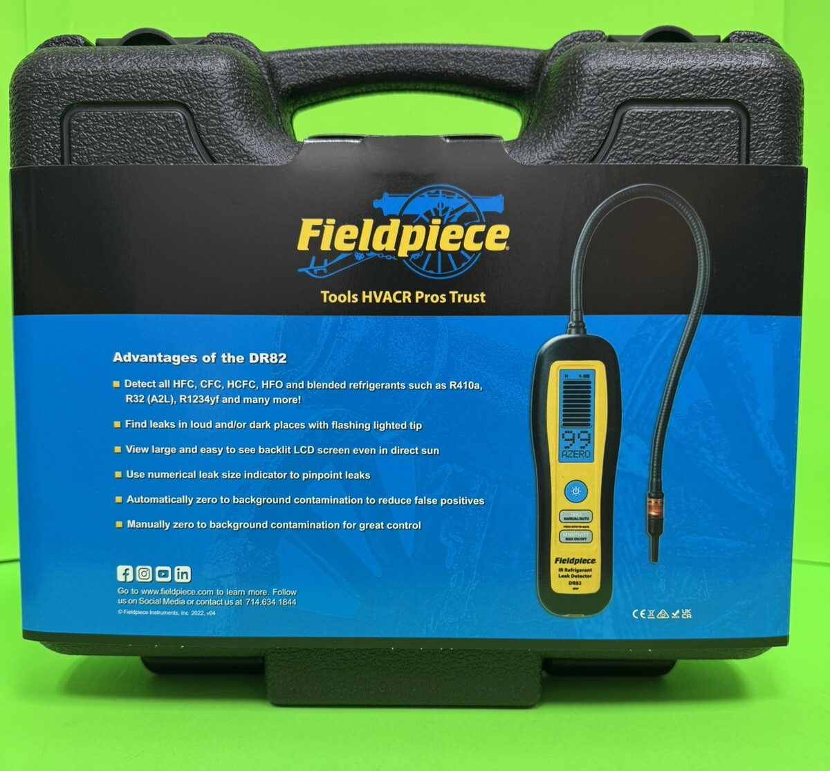 Fieldpiece DR82 Infrared Refrigerant Leak Detector W/LCD Display