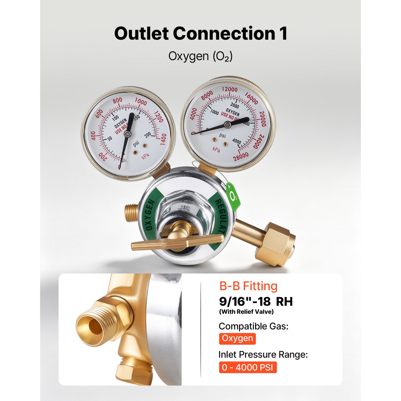 Uimoso Oxygen Acetylene Regulator Set for Welding with Gas Gauges and T-Handle