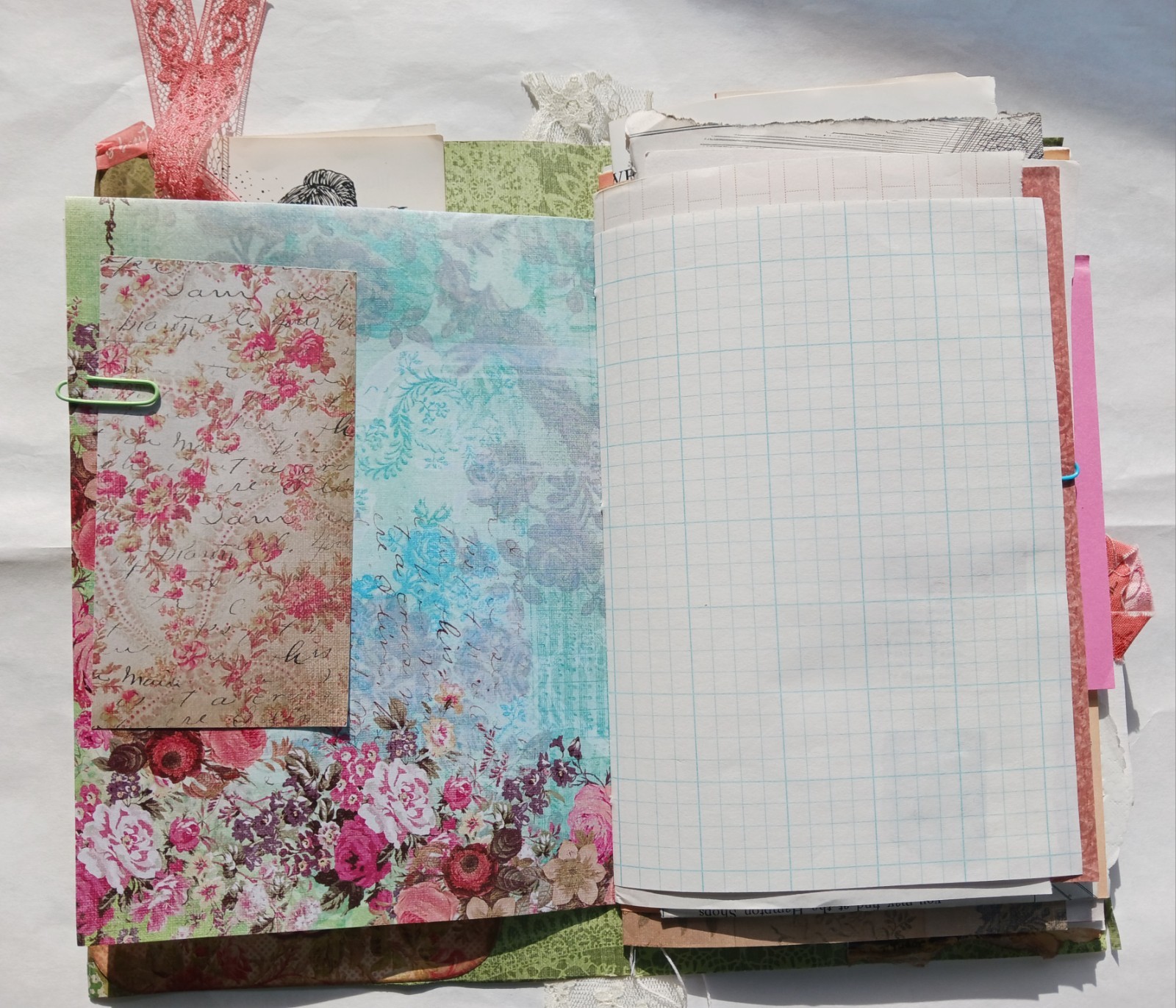 Vintage Style Junk Journal Handmade 86 Pages Women Mother Journal