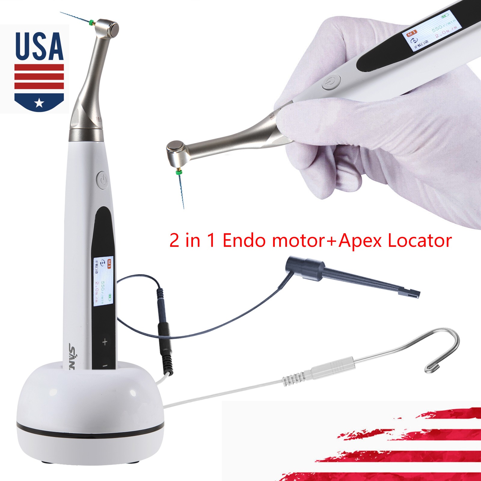 SANDENT Dental Endo Motor Reciprocating with Built-in Apex Locator 6:1