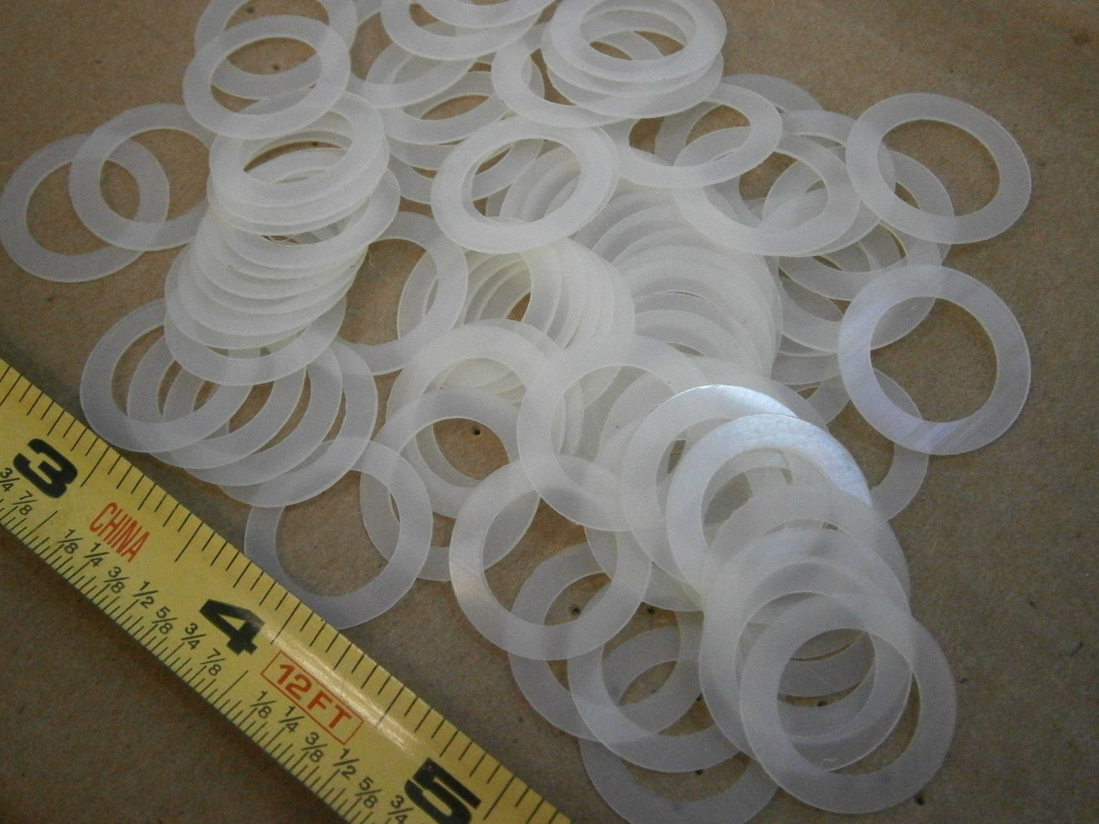 Seastrom 5610-166-20 Flat Washer Nylon .5″ ID .75″ OD .02″thick lot of 75 #1941