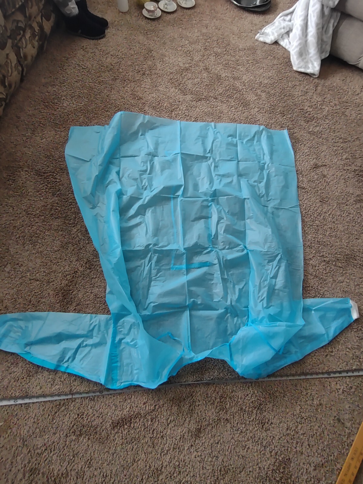 130 Blue Non-Woven Level 3 Isolation Gown Knit Cuff Fluid Resistant 70%PP 30%PE