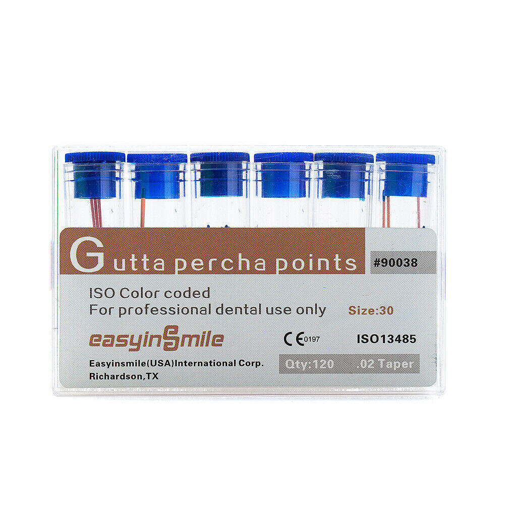 Dental Gutta Percha Points Sterile Endodontic Root Canal .02/.04/.06Taper 15#-80