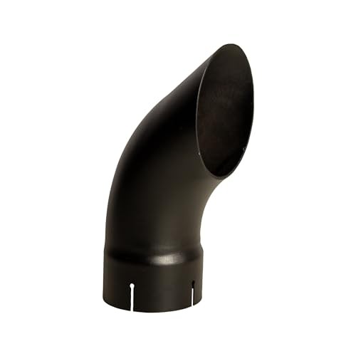 Universal Exhaust Stack Bended End Pipe Curved Black 4-1/2″ x 12″ for Tractors