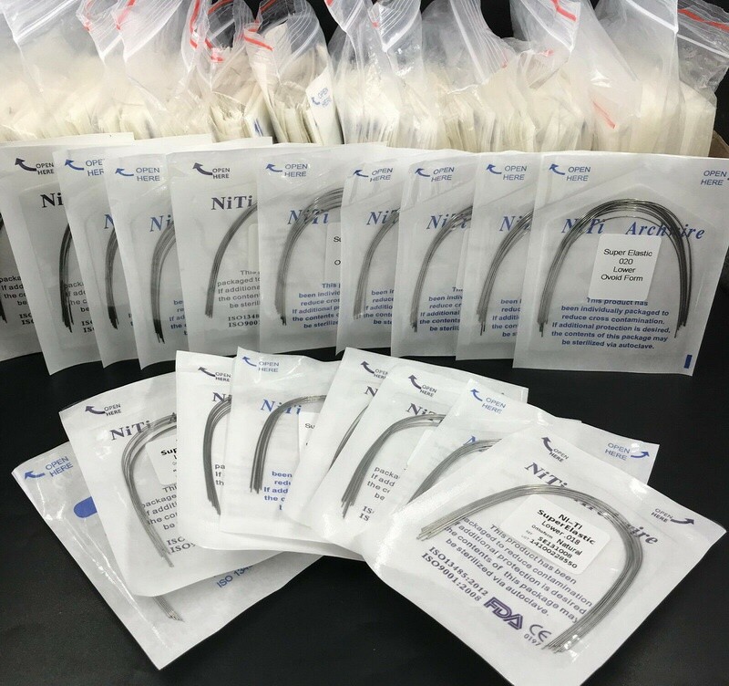 100pcs Dental Orthodontic Super Elastic Niti Arch Wire Round Ovoid/Natural Form