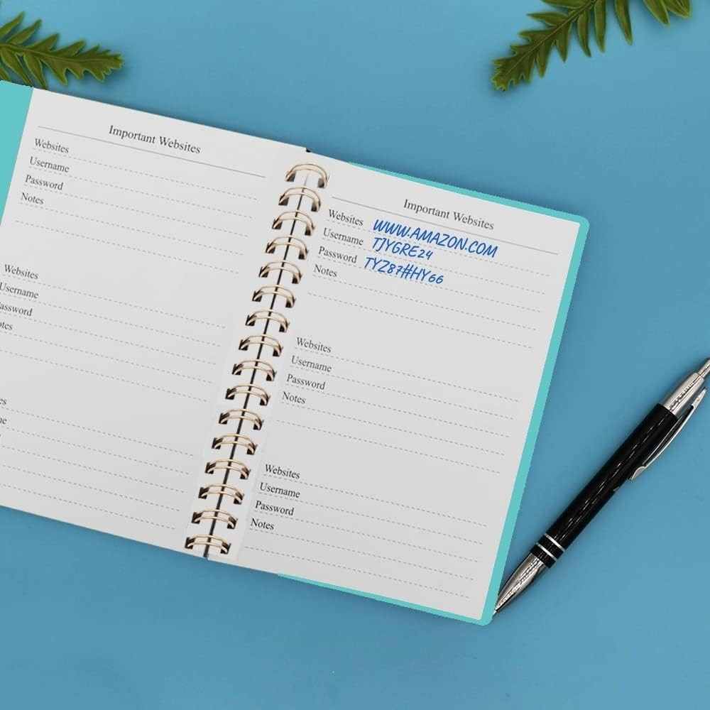 Durable 120-Page A-Z Address & Birthday Log Book – Teal 5×7 for Everyday Use