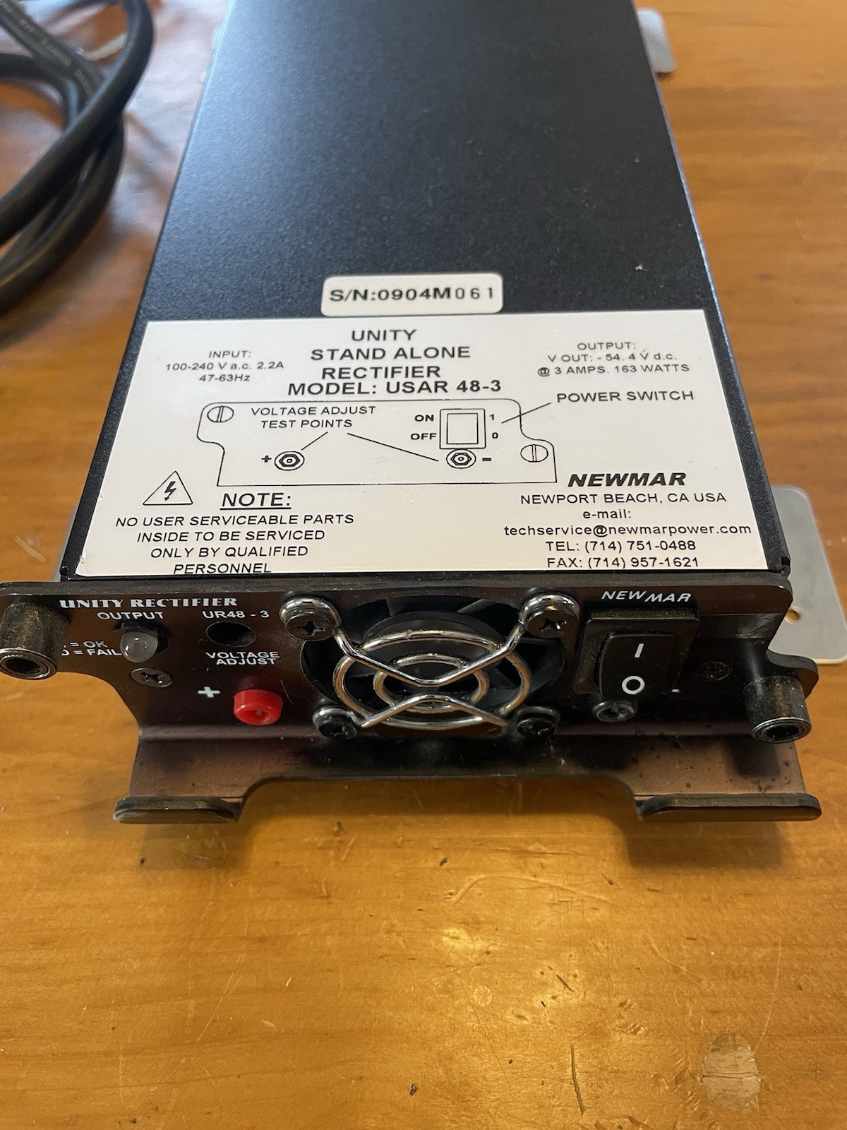 NEWMAR UNITY STAND ALONE RECTIFIER Model:USAR 48-3
