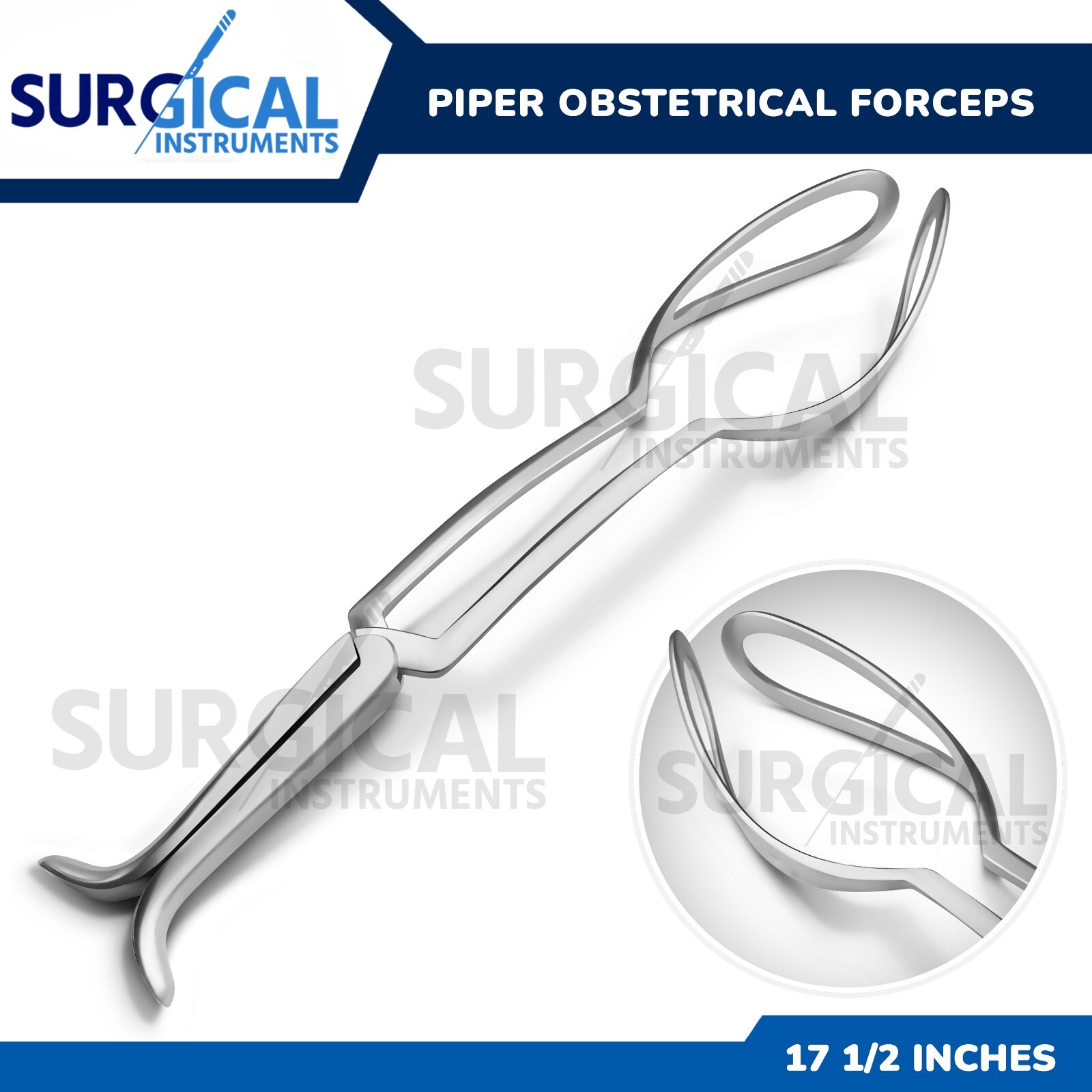 Piper Obstetrical Forceps 17 1/2″ Stainless Steel Surgical OB/GYN German Grade