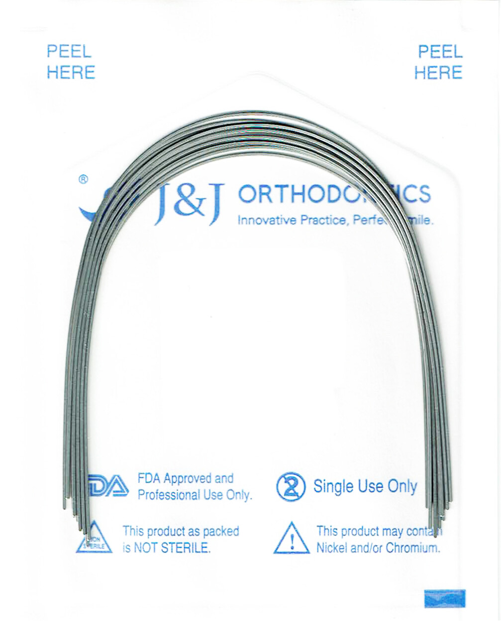 J&J Ortho™ Orthodontic NiTi Ultra Elastic Arch wire Round (10 pcs) Ovoid Natural