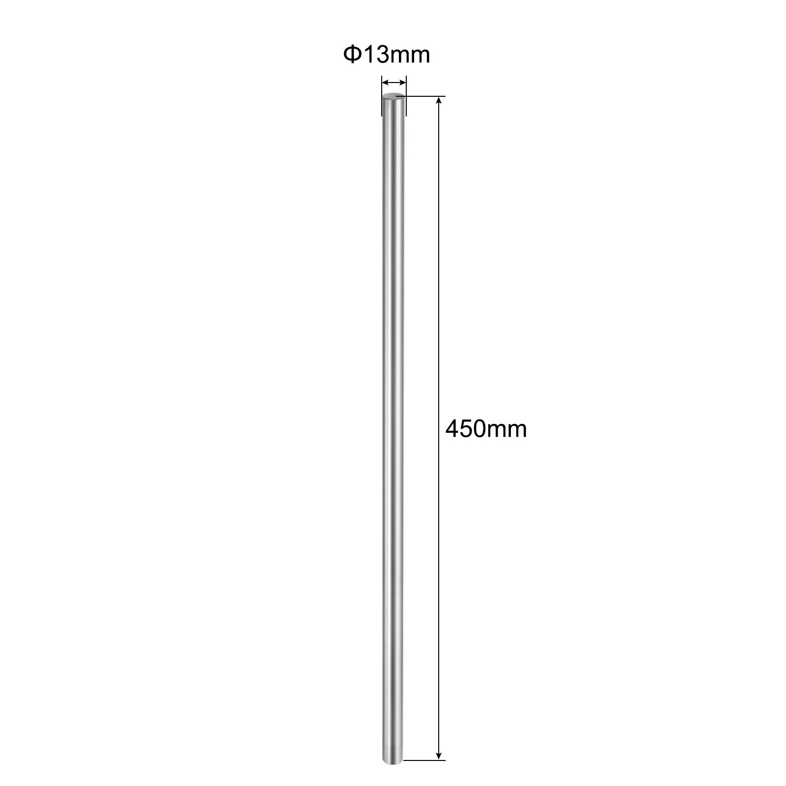 2pcs Linear Motion Rod Shaft Guide 13mmx450mm (0.512″x17.72″) Hardened Steel