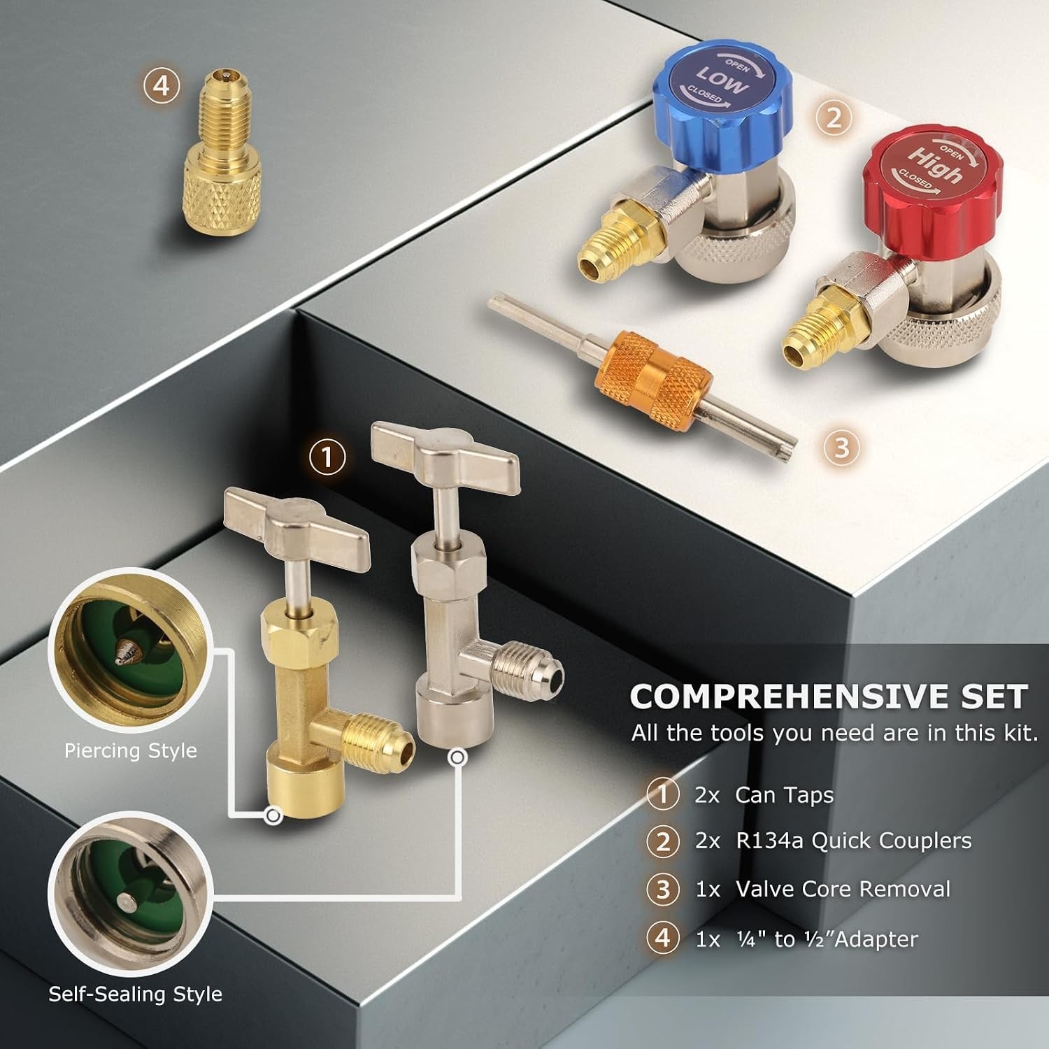 R134A R12 R22 R502 Refrigerants AC Manifold
