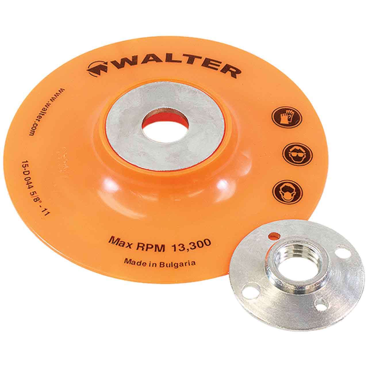 Walter 15D044 4-1/2×5/8-11 Backing Pad Assembly for Sanding Discs