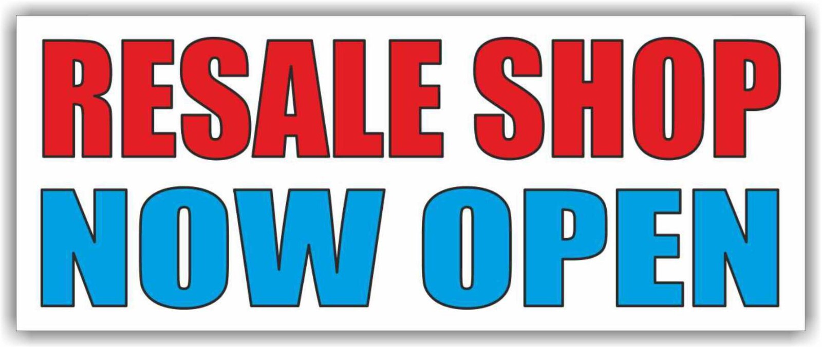 RESALE SHOP Advertising Banner Vinyl Mesh Sign Store Clothing Now Open Boutique
