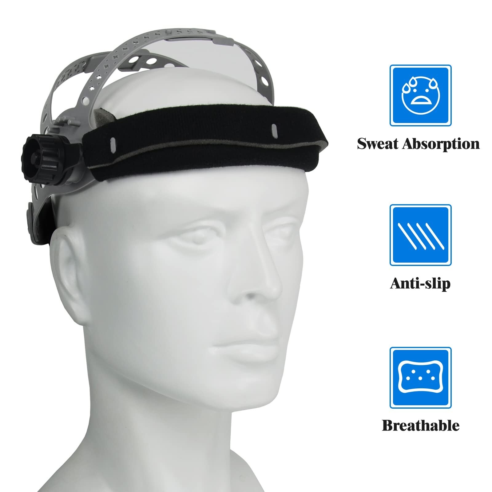 TRQWH True Color Solar Auto-darkening Welding Helmet with LED Light & Headband
