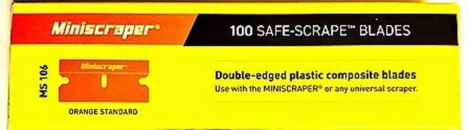 Plastic Razor Scraper Blades Double Edged (1 Pack) 1 count (Pack of 100)
