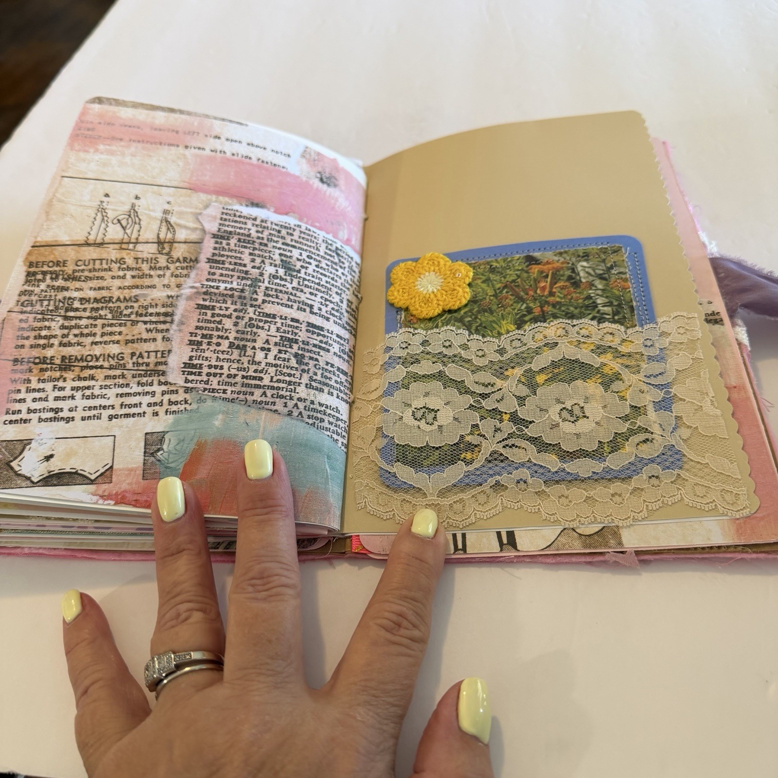 Handmade Patchwork Junk Journal Shabby Chic 9×6