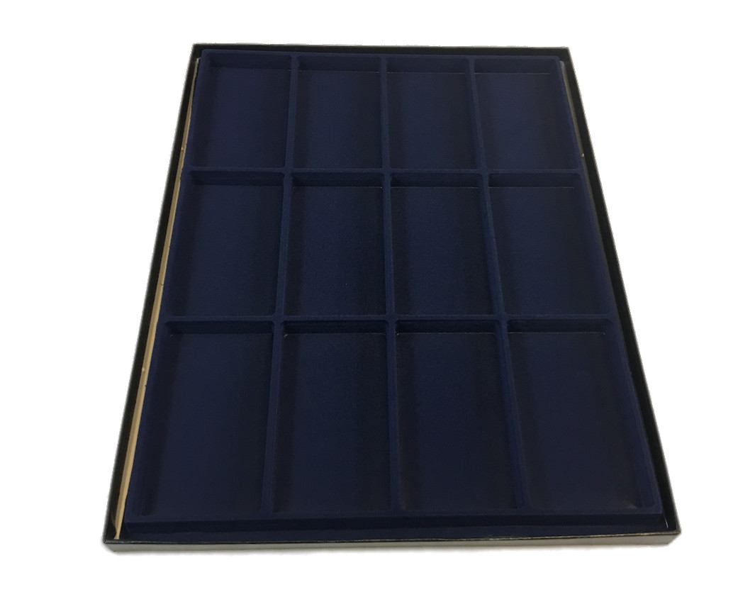 Riker Display Case 12 x 16 x 3/4″ with Flocked Trays for Jewelry, Coins, & More