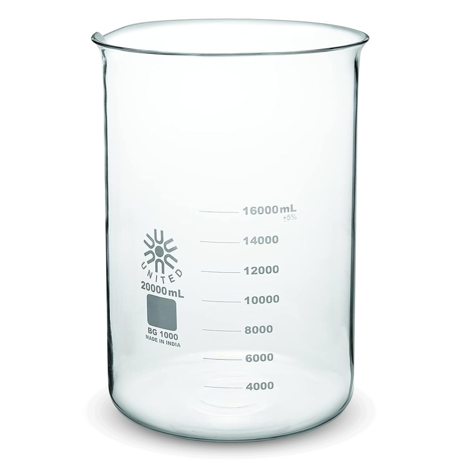 United Scientific Borosilicate Glass Beaker 1000ml Autoclavable