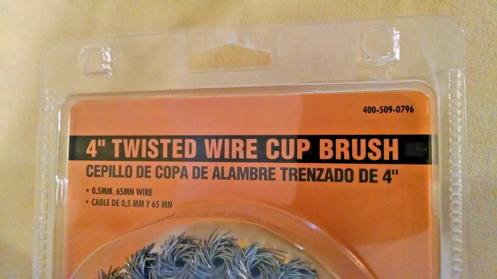 TWISTED WIRE CUP BRUSH 4 INCH NEW OLYMPIA TOOLS 400-509-0796 0.5 MM RPM 8500.