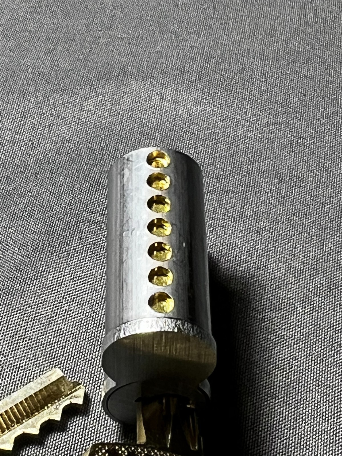 KSP 7 Pin SFIC F Keyway Core With 2 Keys and 1 Control key In 26D Finish