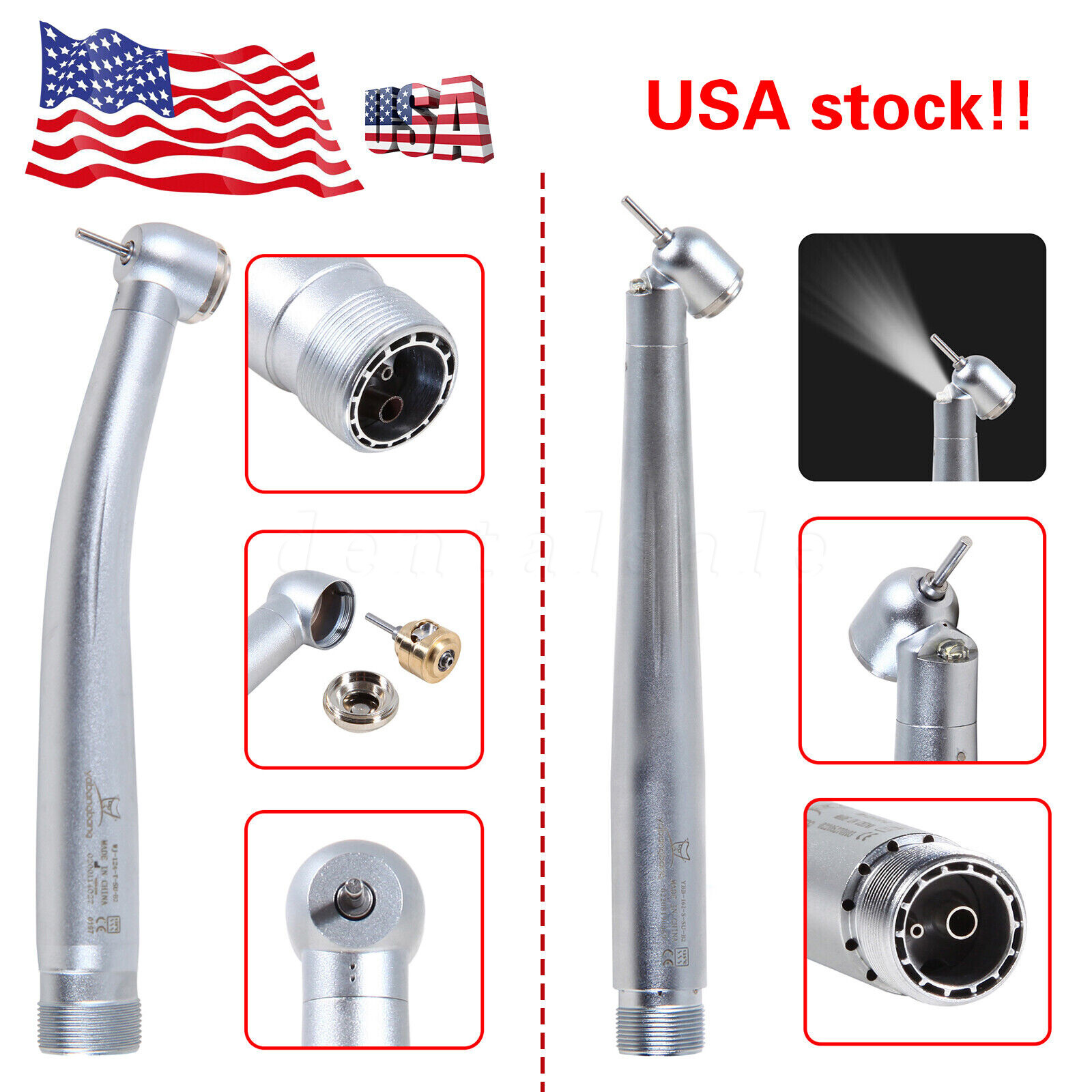 Yabangbang Dental (LED) 45° Degree Surgical High Speed Handpiece Turbine 2/4Hole