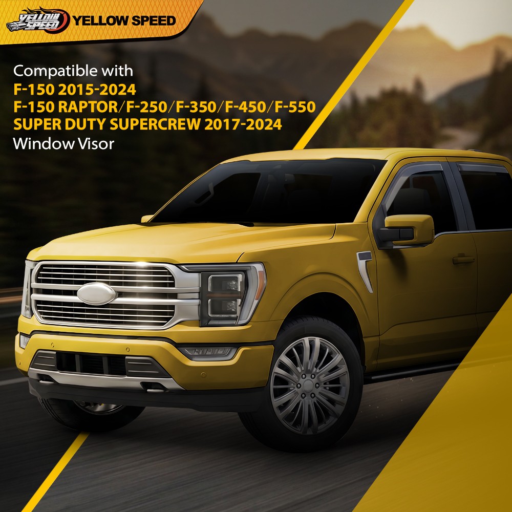 Window Visor Rain Guards Fit For Ford F150 Raptor Super Duty SuperCrew 2015-2026