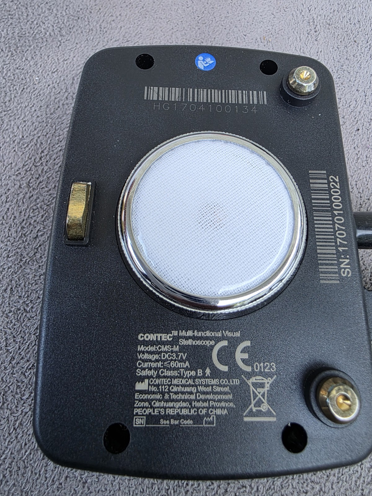 CONTEC CMS-M Multi-Functional Visual Stethoscope Used AS-IS For Parts Repair