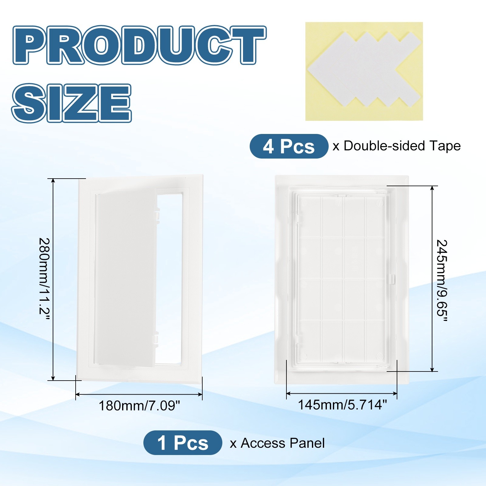 Access Panel for Drywall 9.65×5.71 Inch 1 Set Access Door with Tape White