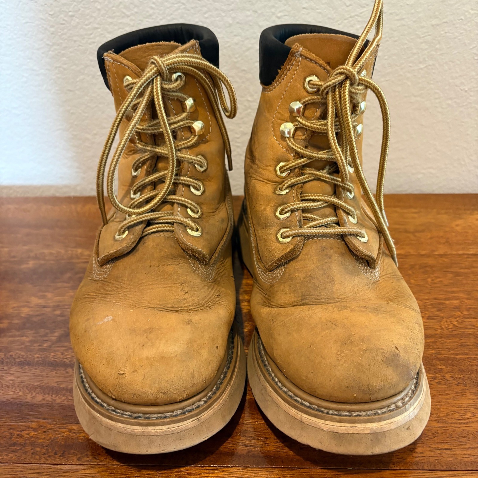 DieHard Work Boots Tan Leather Lace Up Lace Up Cap Toe Mens Workwear Size 7.5 D