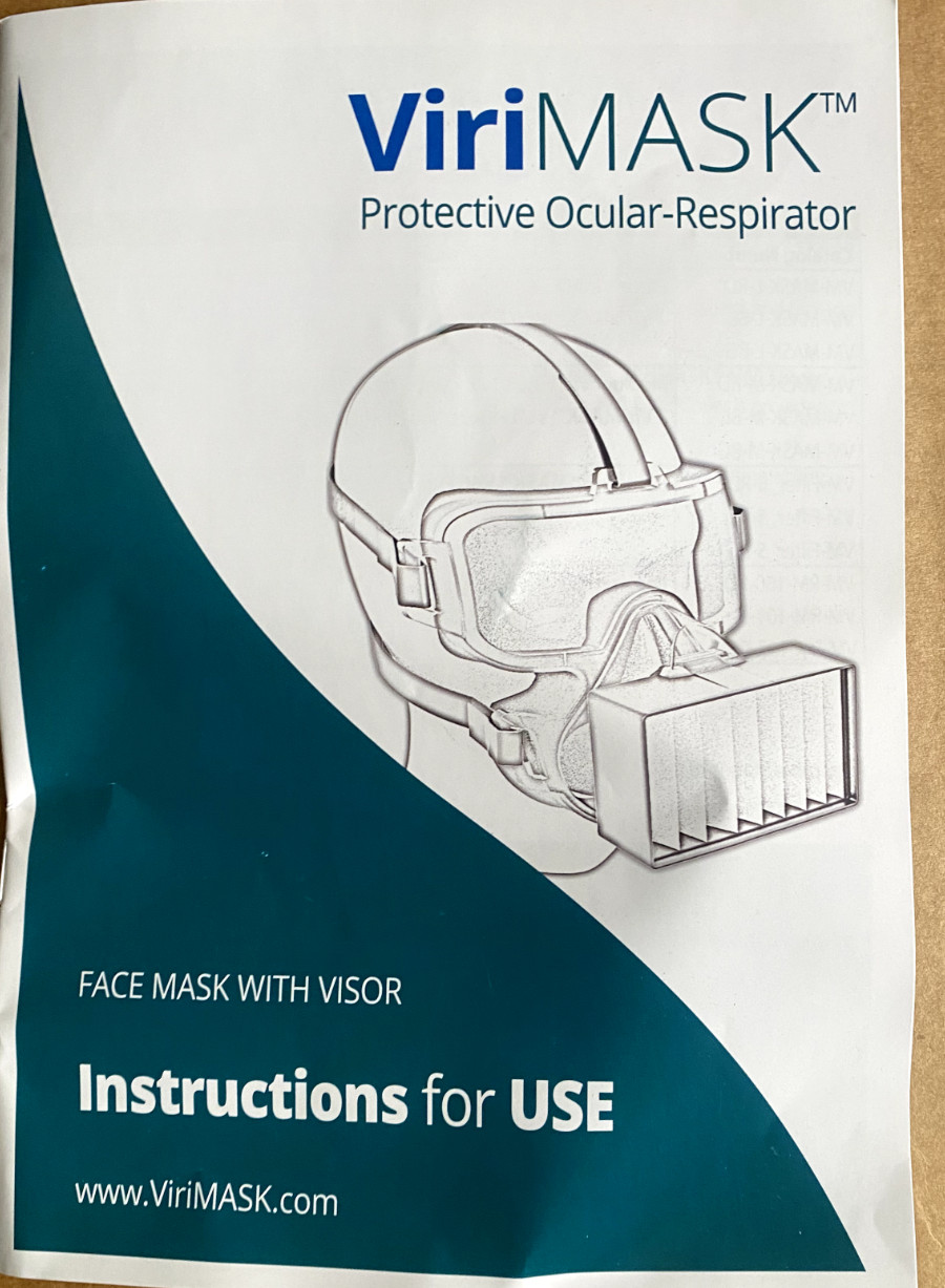 ViriMask Protective ocular respirator Large beige V60+ 5 filters made in Israel