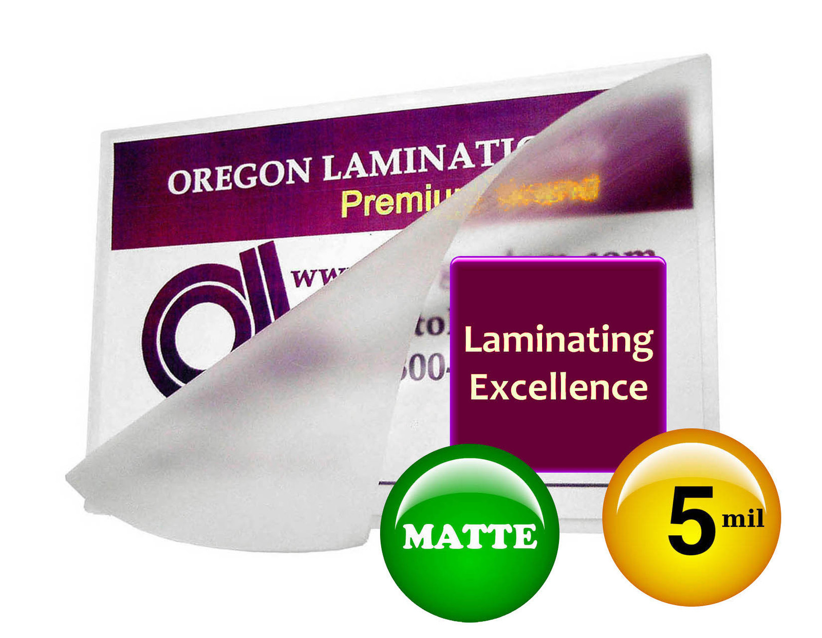MATE/MATTE Military Card Hot Laminating Pouches 2-5/8 x 3-7/8 [pk of 100] 5 Mil