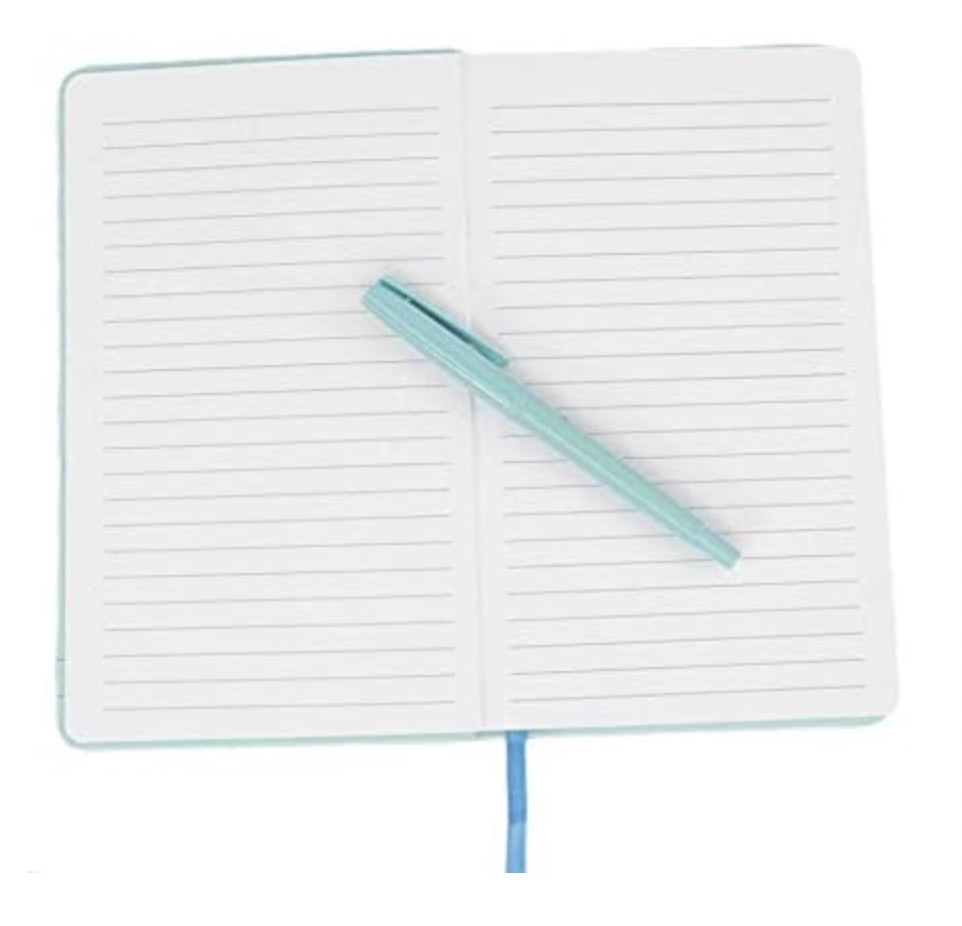 Yoobi Teal Journal Diary Notebook Lined WORK IT (5.2in x 8.5in) 80 Sheets
