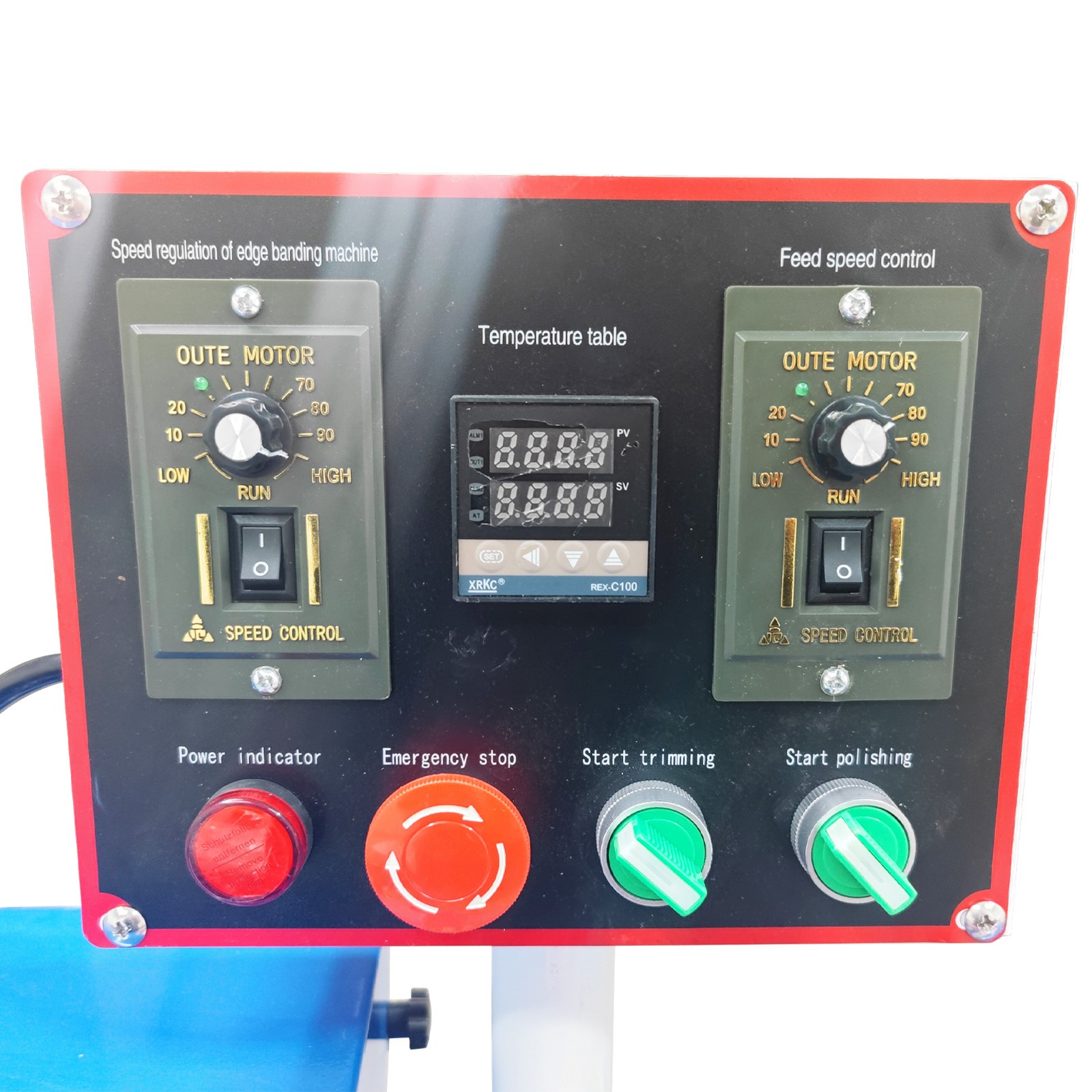 110V Automatic Straight Curved Line Edge Banding Machine 0-19.7ft/min Edge speed