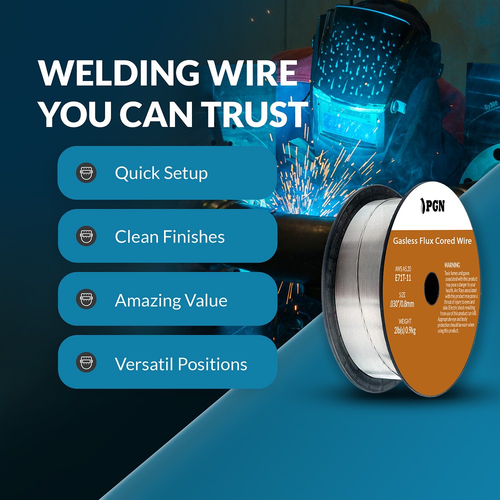 E71T-11 .030″ (0.8mm) – 2-Lb – Gasless Flux Core Mild Steel MIG Welding Wire