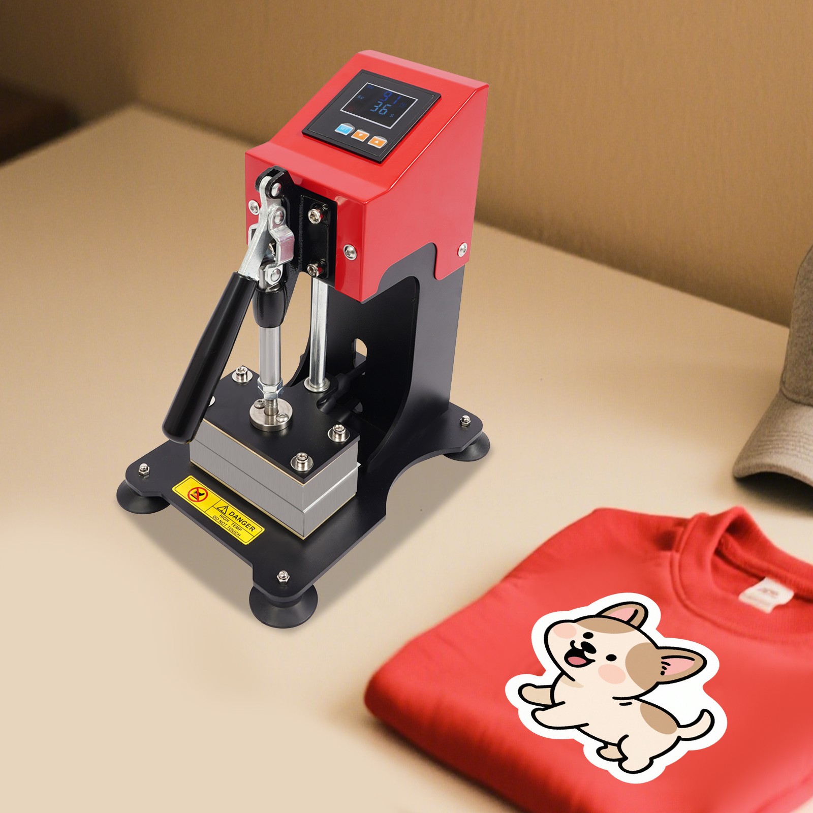2.36″x4.72″ Heat Press Machine T-shirt Hat Mat Press Machine Aluminum Alloy