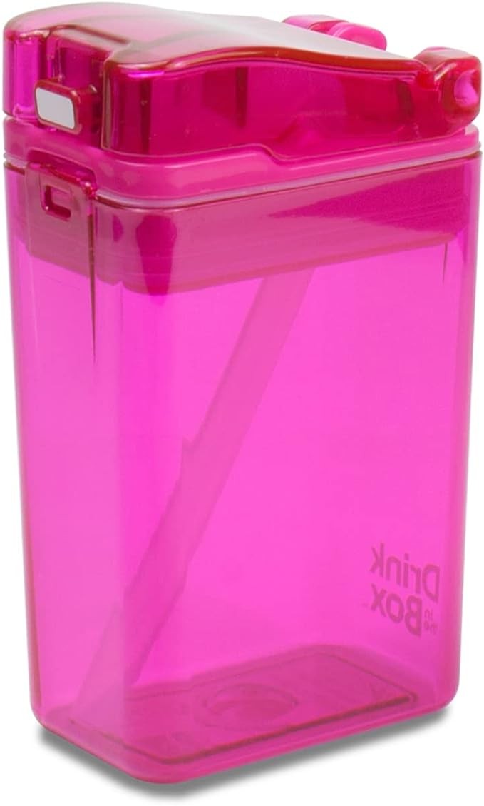 New 2022 Drink in the Box Eco-Friendly Reusable Drink Container 8oz Pink 1008PK