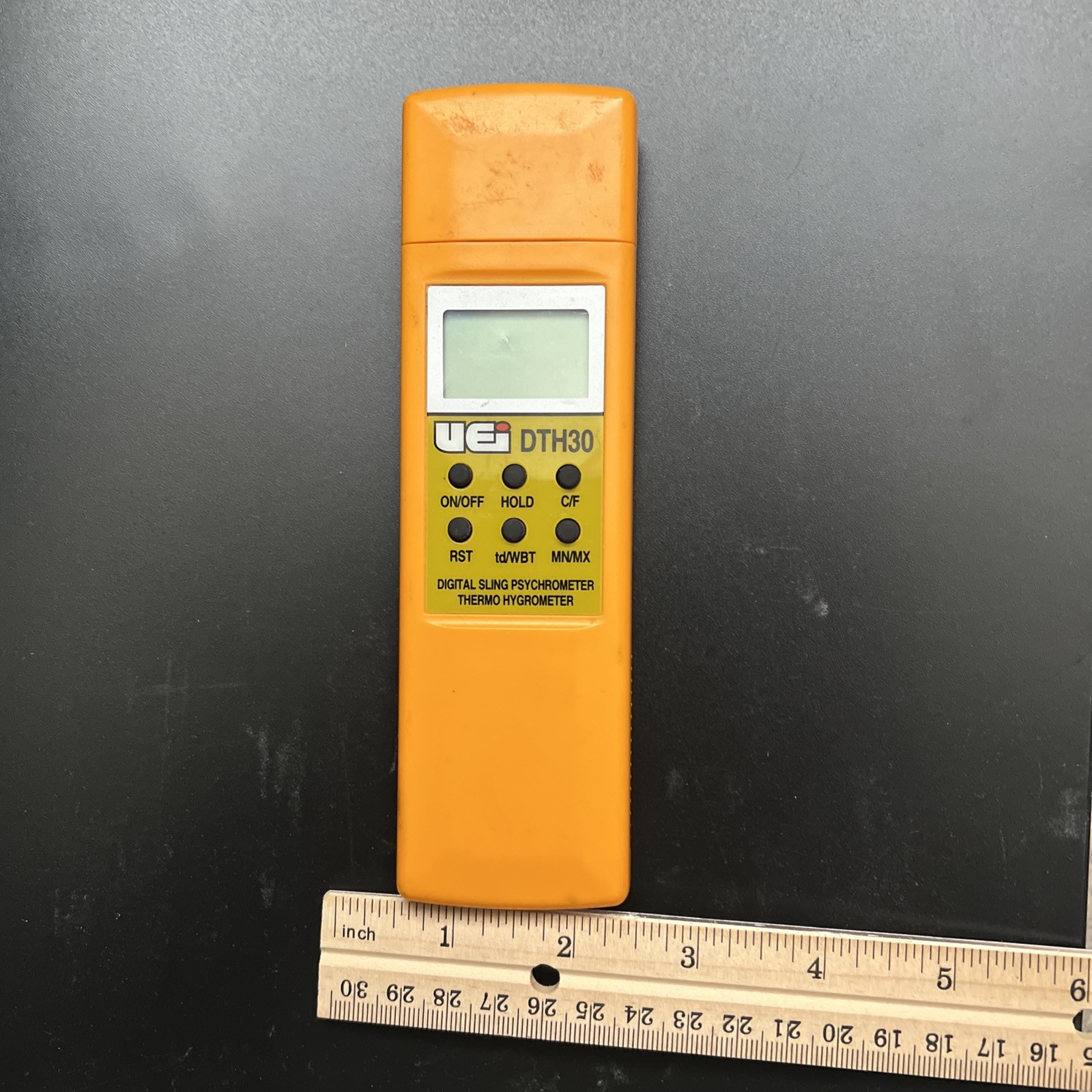 Vintage UEi DTH30 Digital Display Sling Psychrometer Thermo Hygrometer Meter