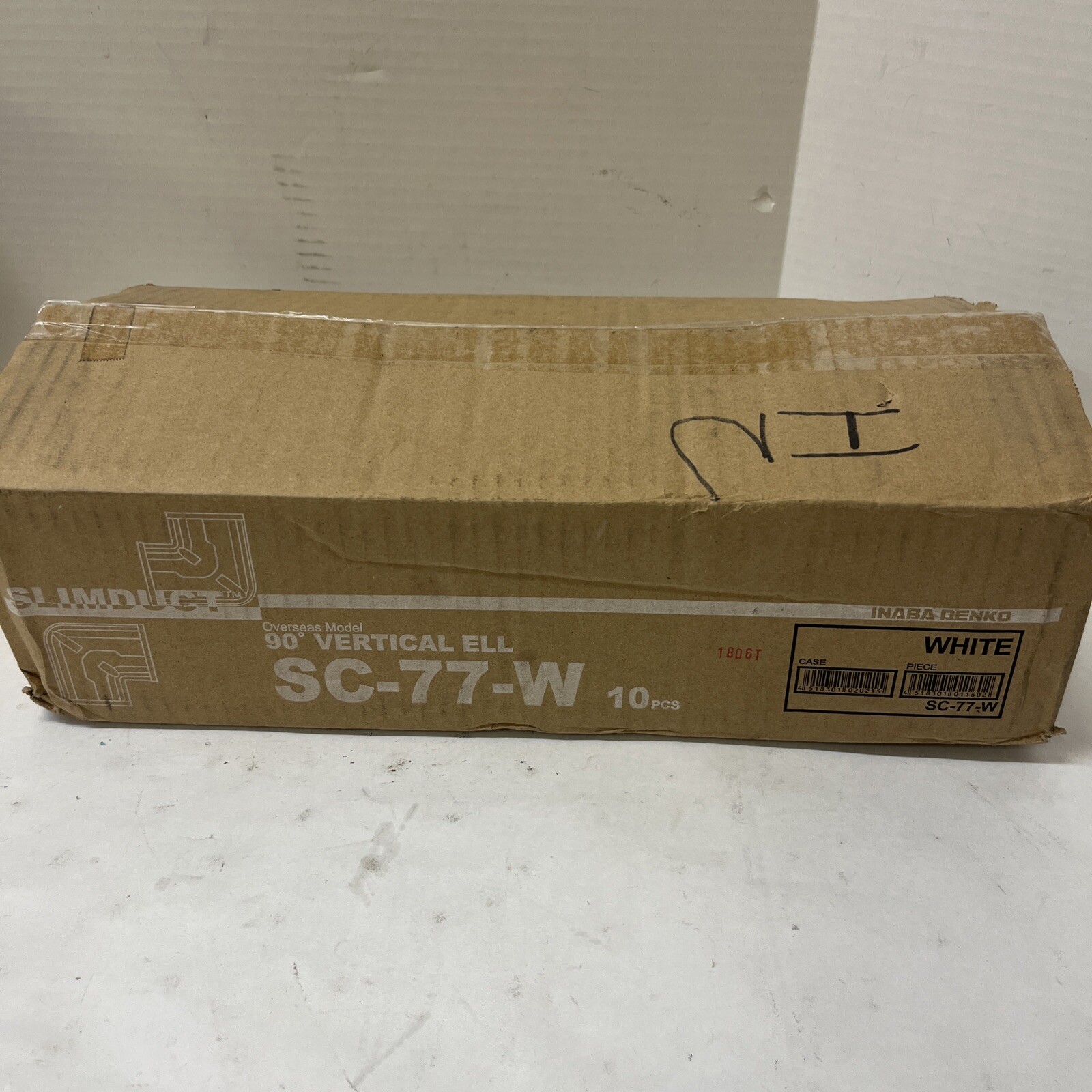 INABA DENKO SC-77-W ELBOW; SLIMDUCT 90 DEG. VERTICAL ELBOW Box Of 10