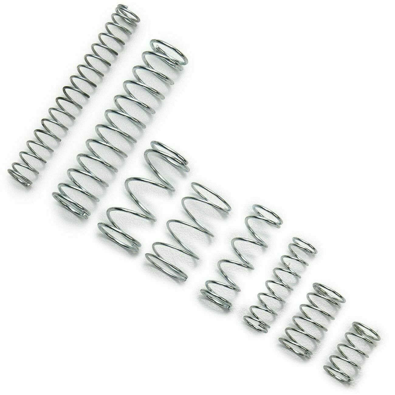 200pc Spring Assortment Set Zinc Plated Steel Compression & Extension Carburetor