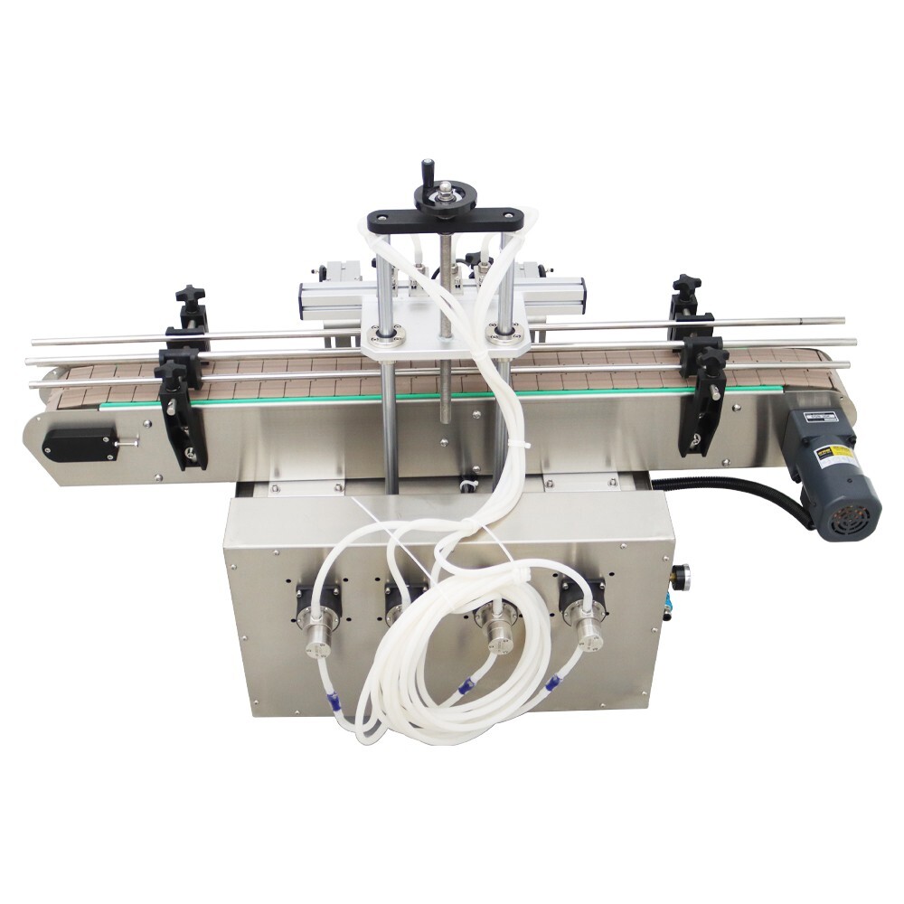 Desktop Four Head Magnetic Pump Filling Machine 4-30Bottles/min 8mm Nozzle