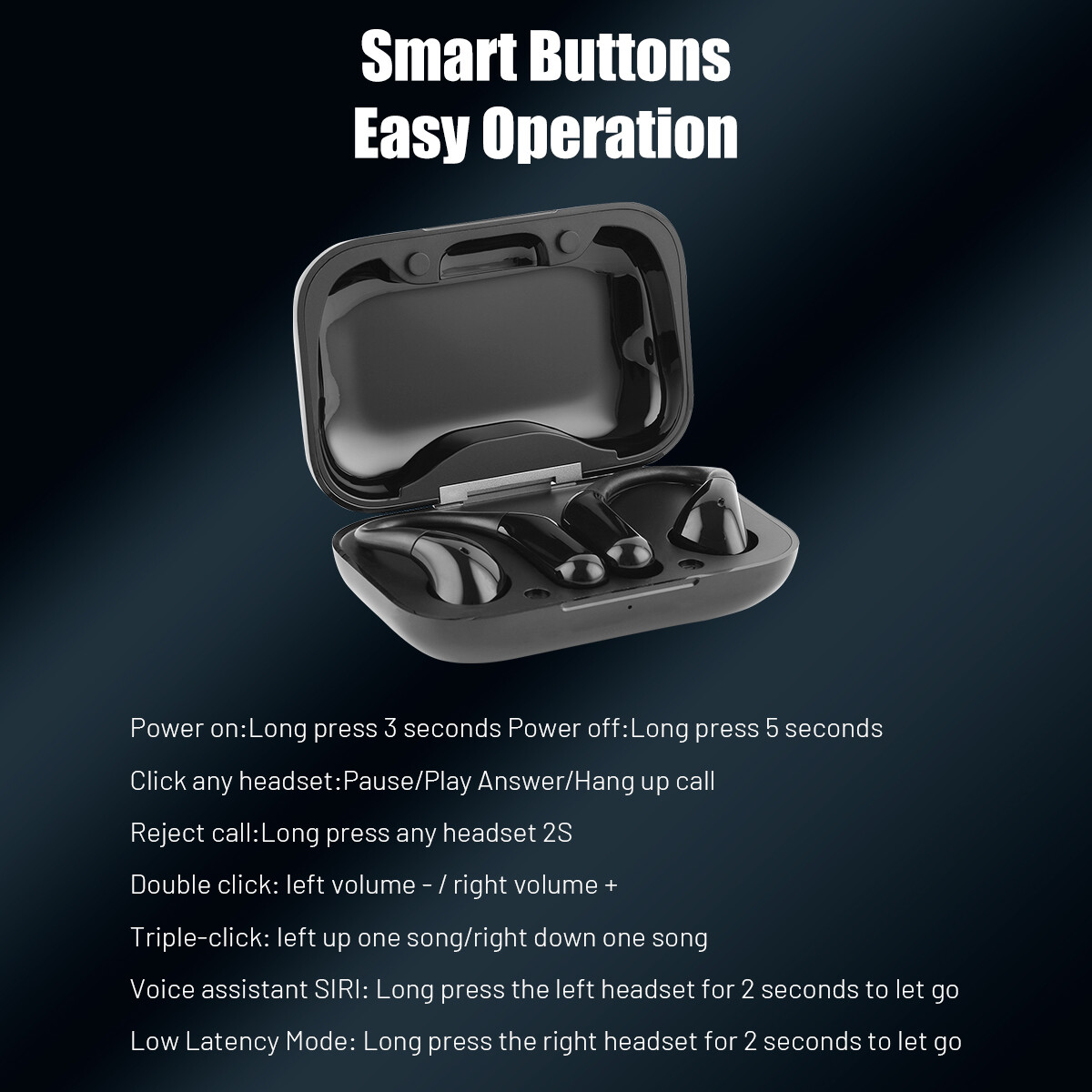155 Language Smart Translator Earbuds Wireless Bluetooth 5.3 Headphones New