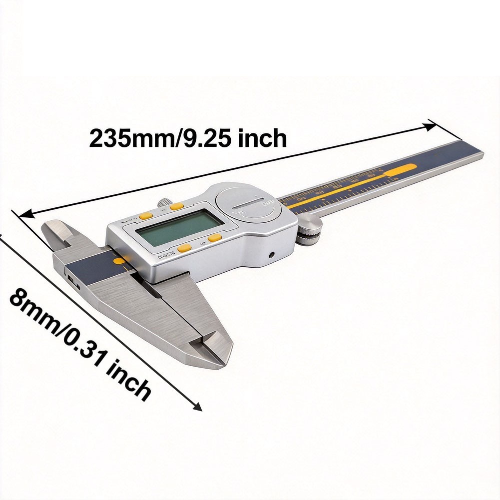 IP67 Rated Digital Caliper Stainless Steel 0.01mm Accuracy LED Readout