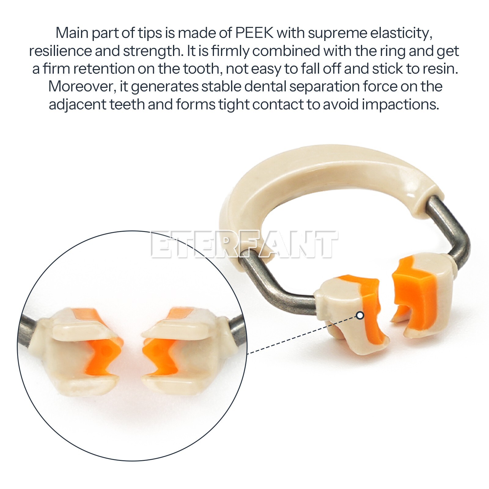 3D Separator Dental Matrix Bands Rings Clamp Clip Titanium Matrices Fit Garrison