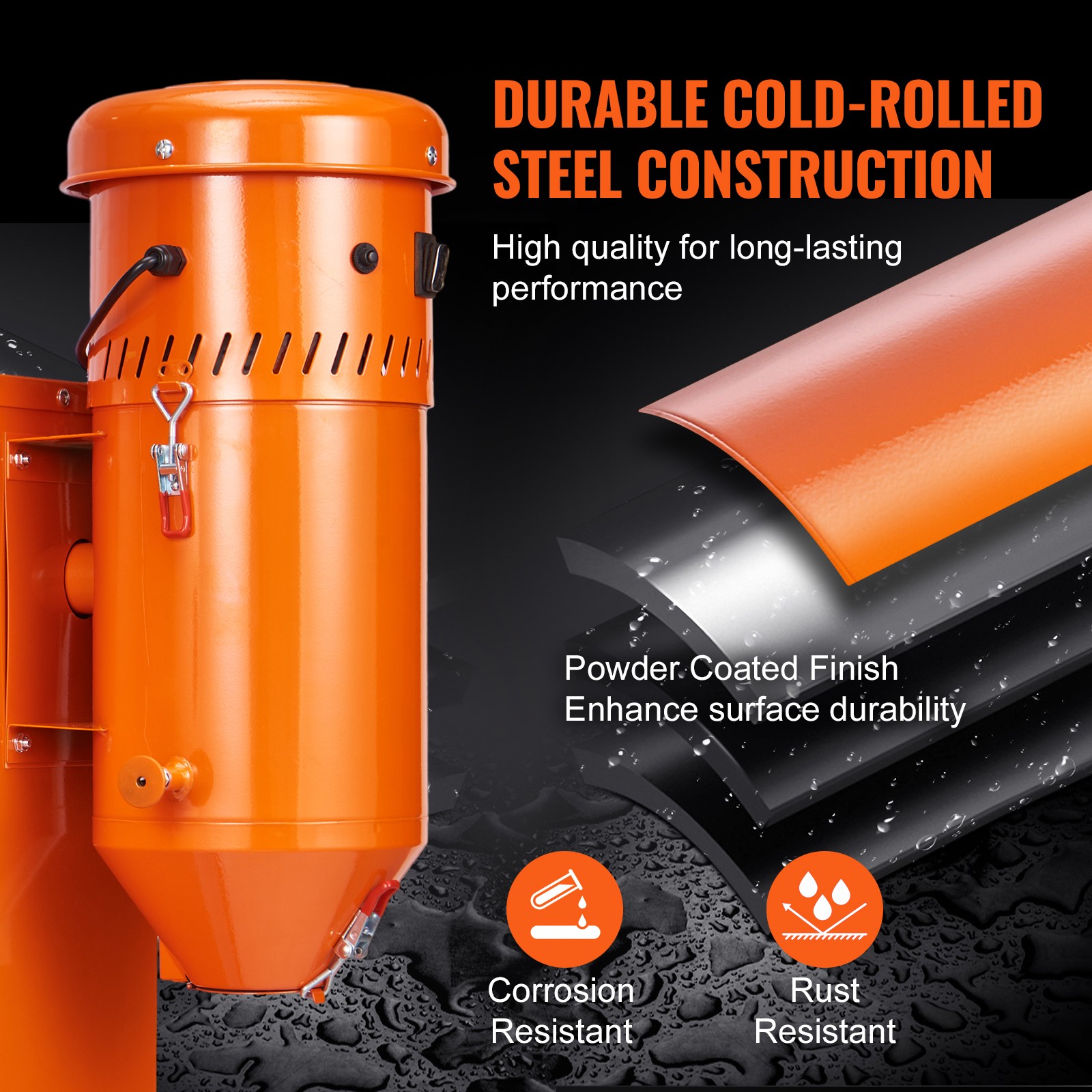 Uimoso 1.8 Gallon Dust Collector 1200W Dust Collection System Media Reclaimer