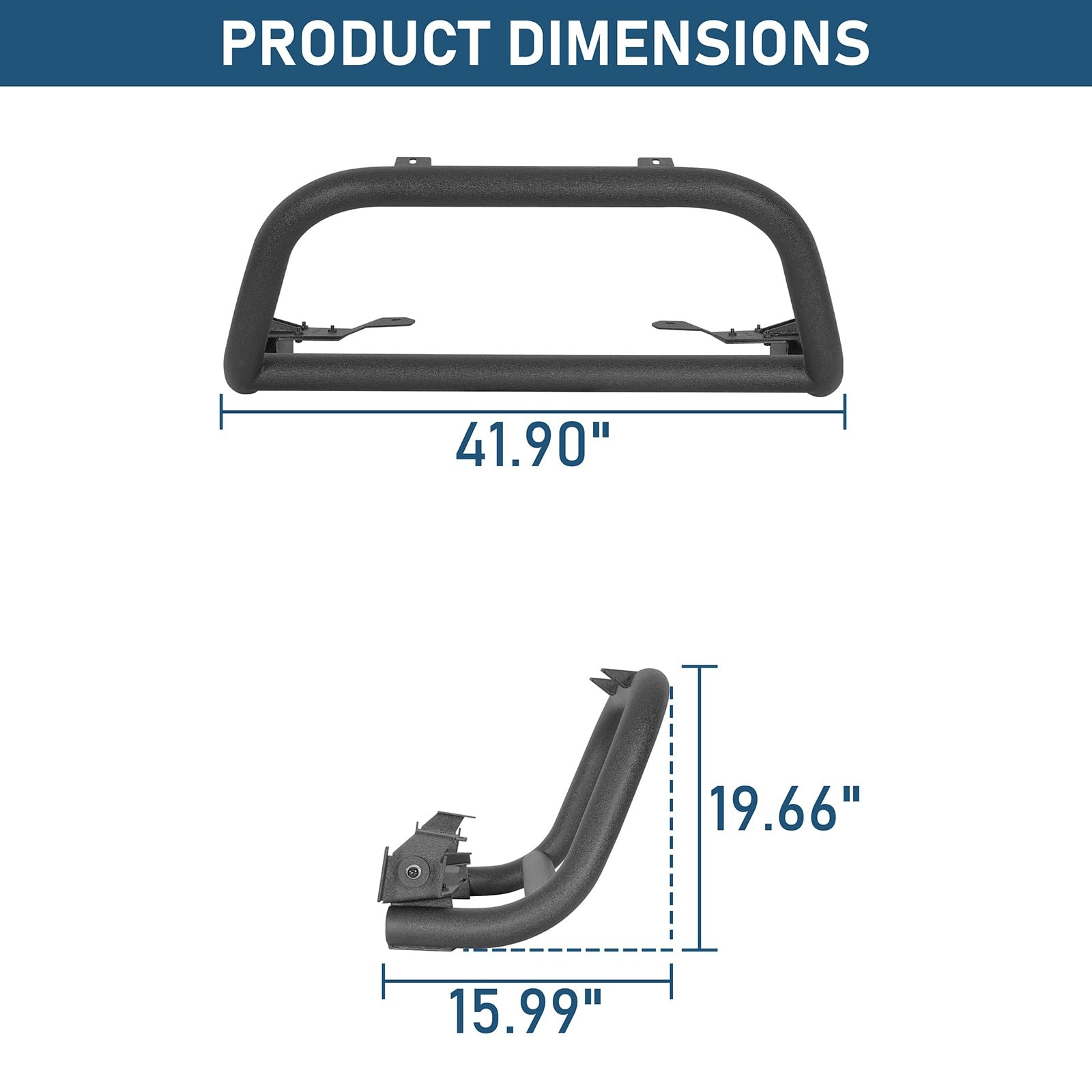 Subaru Forester 2014-2018 Front Bumper Bull Bar Off-Road Steel with Light Tabs