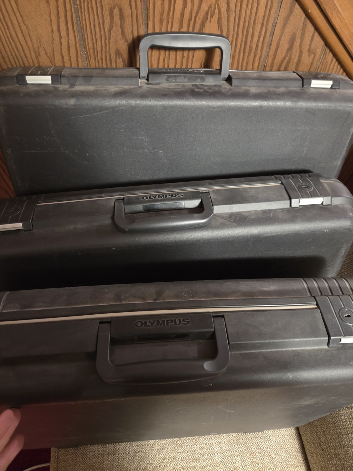 Olympus CF-140L Video Colonoscope Endoscope Lot of 3 Untested w/ Case &…