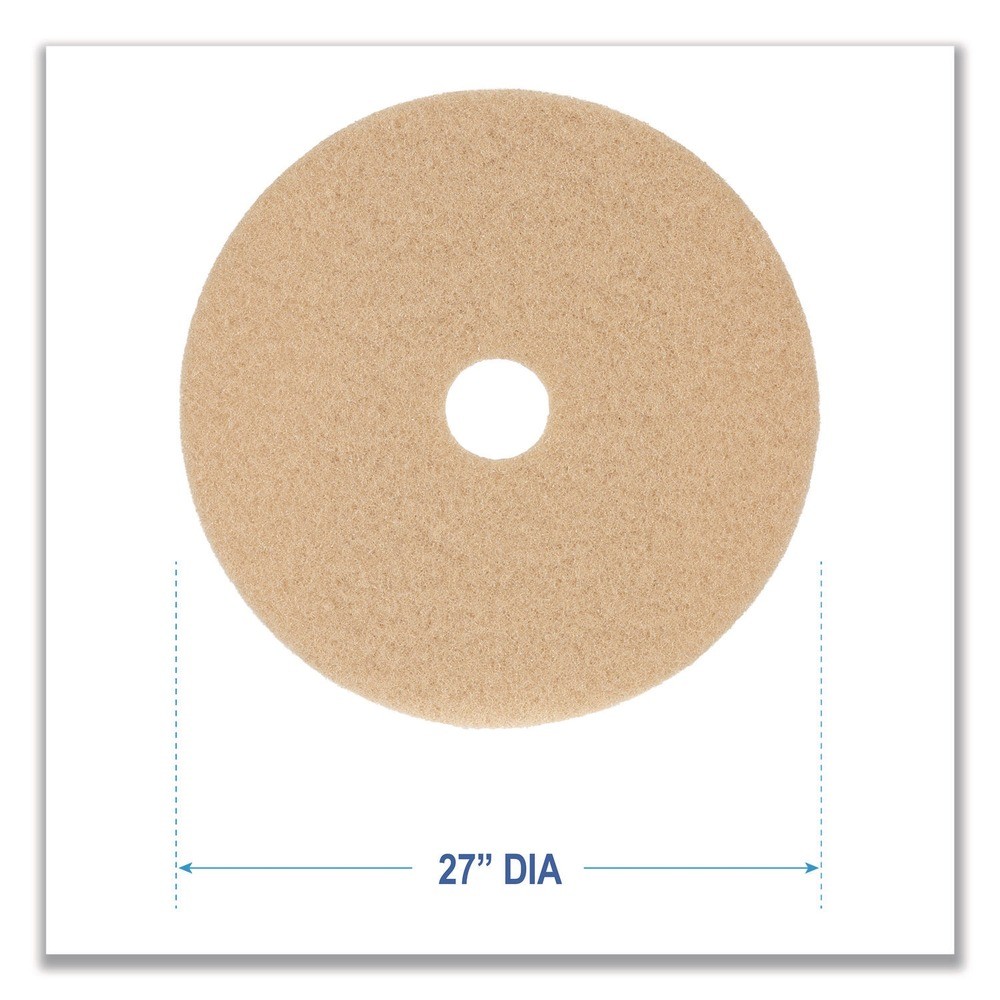 Boardwalk 4027ULT 27 in. Burnishing Floor Pads – Tan (5/Carton) New